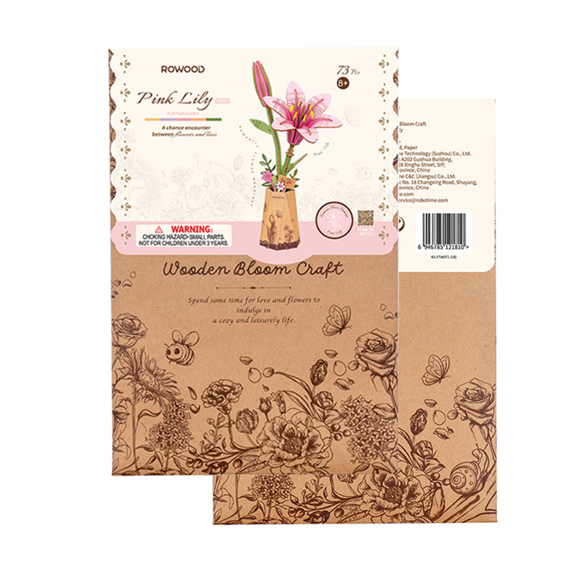 Pink Lily DIY Wooden Bloom Craft | The New York Public Library Shop