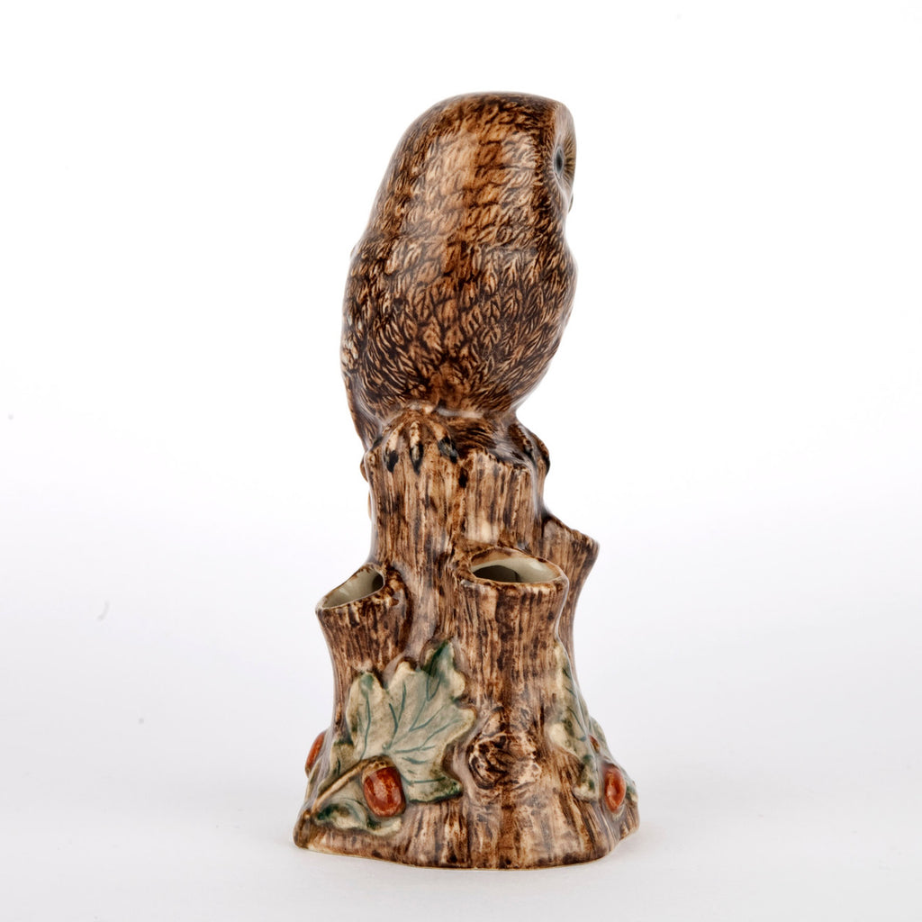 Tawny Owl Bud Vase