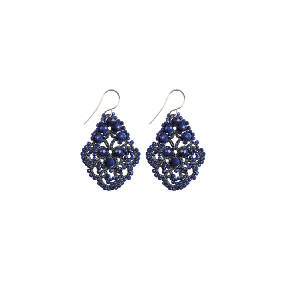 Lace Earrings: Anica In Lapis Lazuli