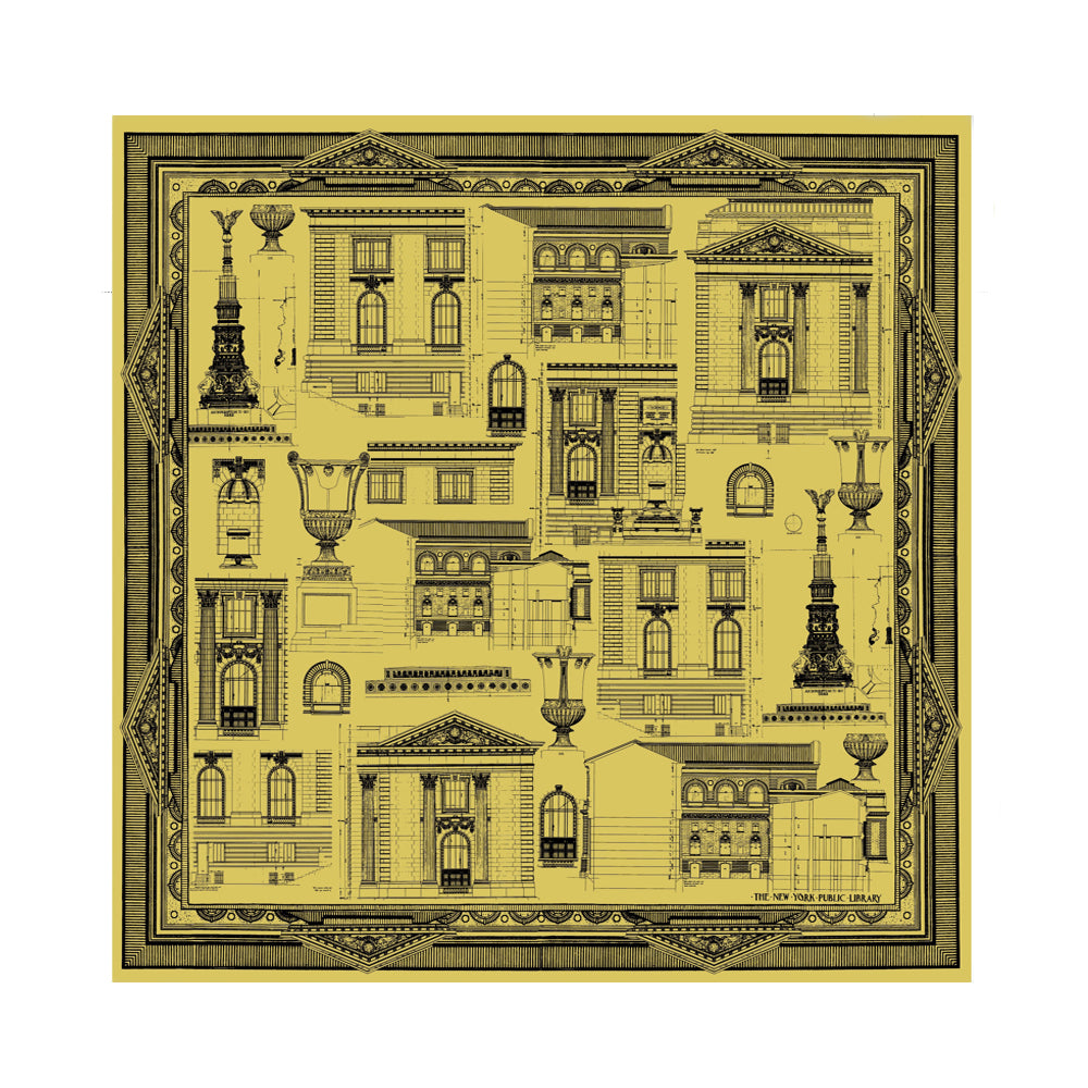 NYPL Double-Sided Architecture Scarf