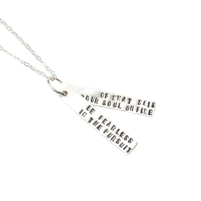 Be Fearless Quote Necklace
