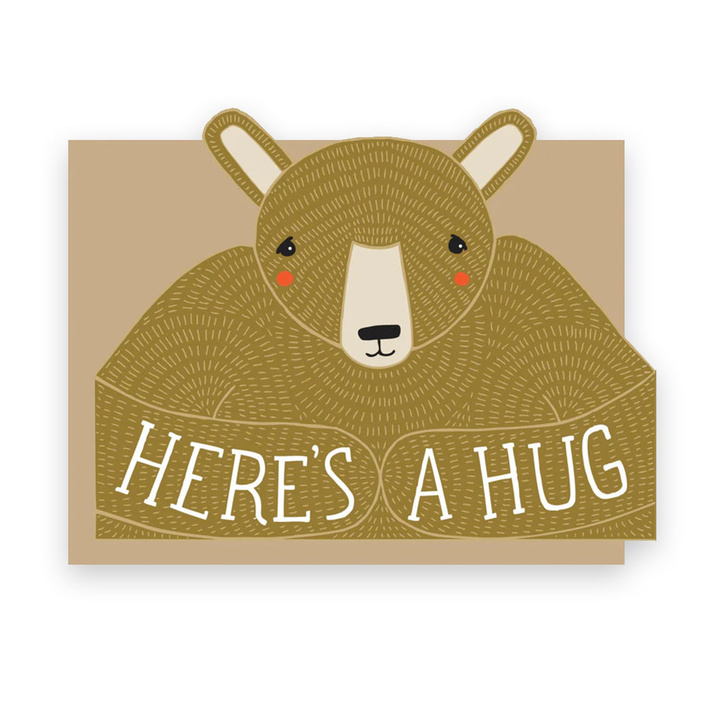 Bear Hug Die Cut Notecard