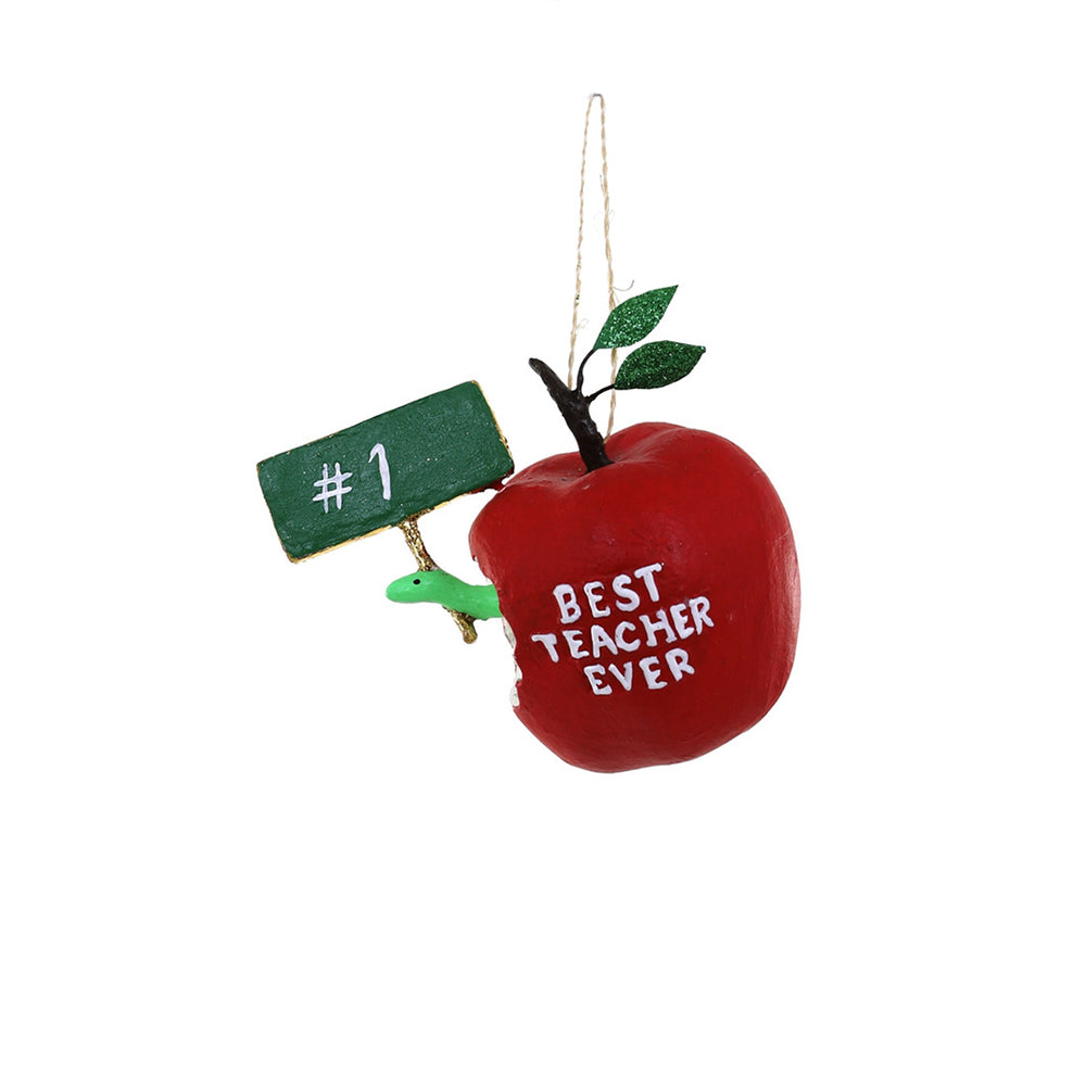 Best Teacher Apple Ornament