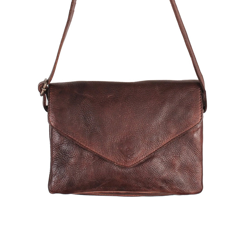 Leather Envelope Crossbody Bag: Harbor