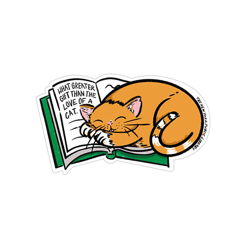 NYPL Cat Sticker | The New York Public Library Shop
