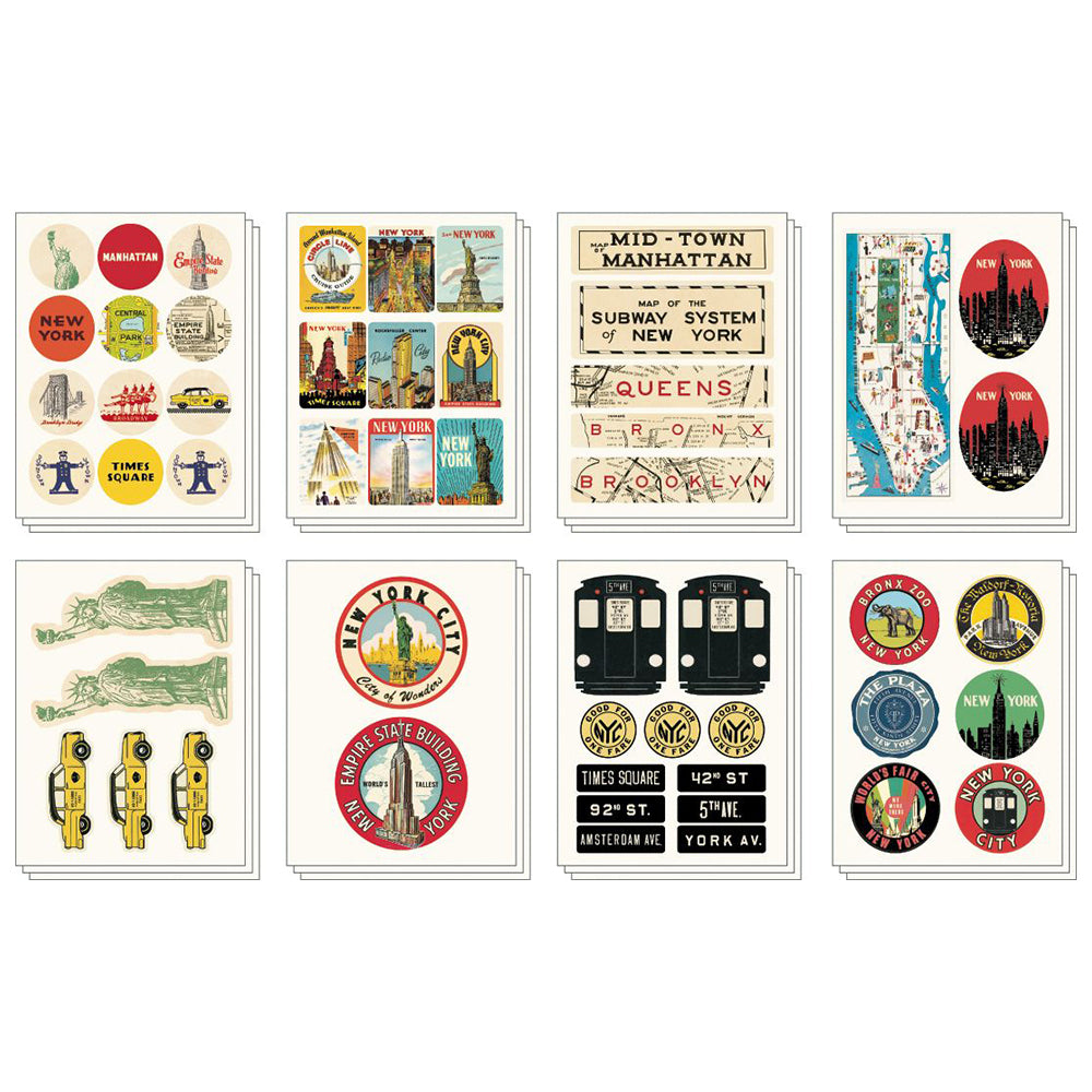 New York City Vintage Decorative Stickers