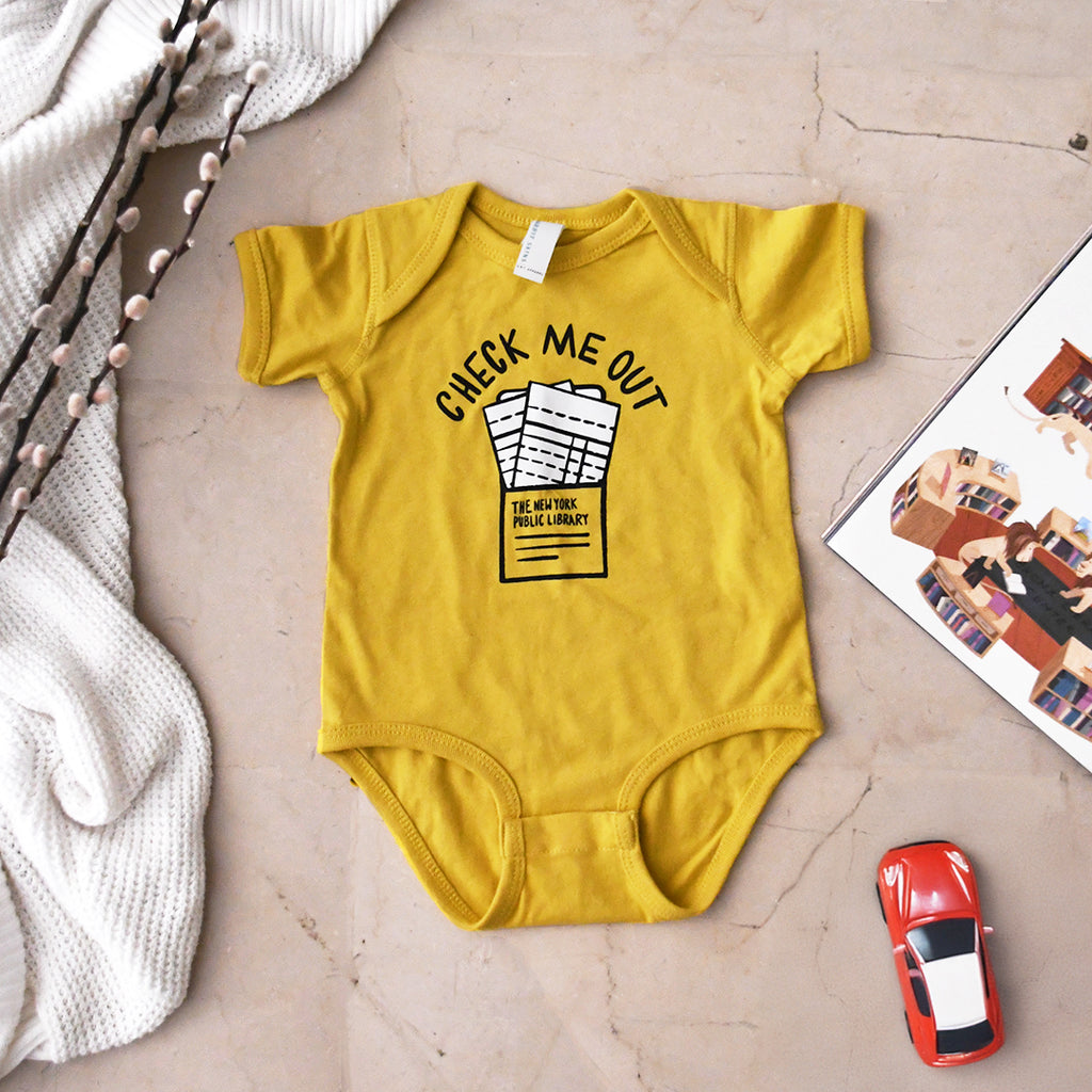 NYPL 'Check Me Out' Onesie