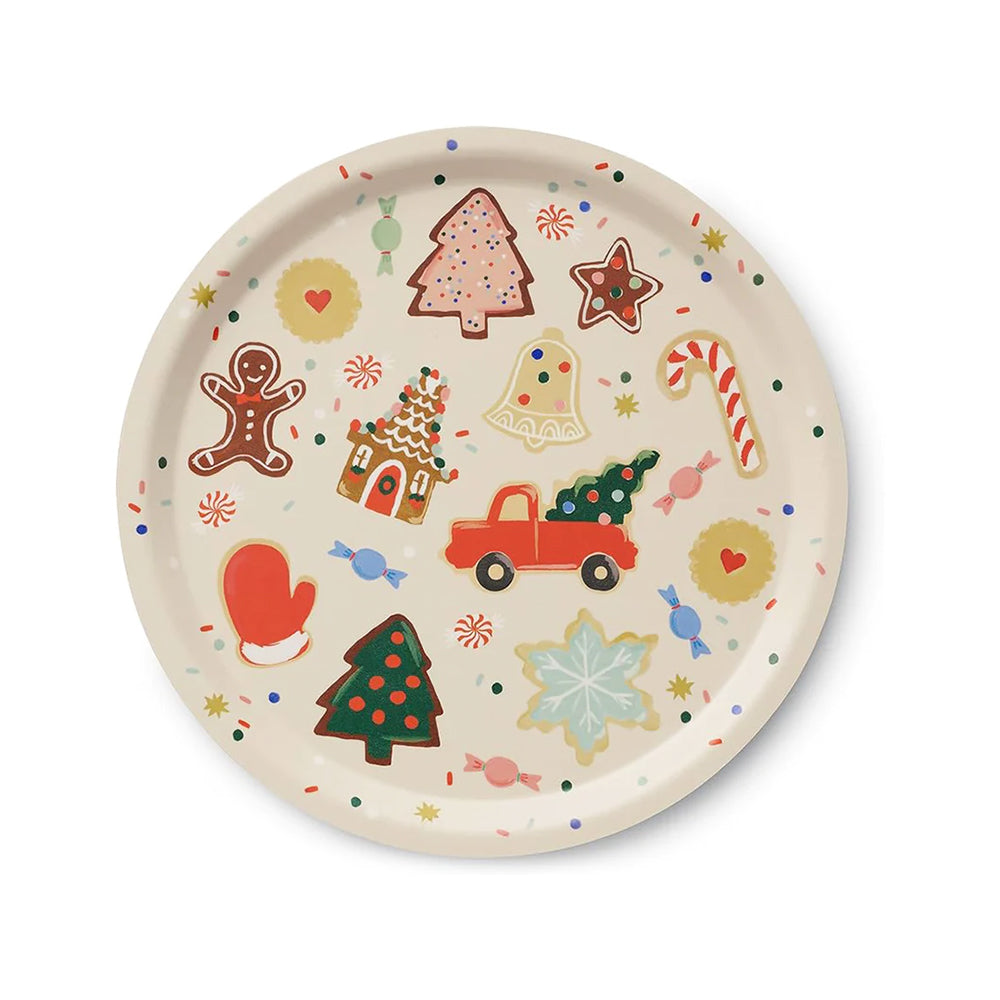 Christmas Cookies Round Serving Tray