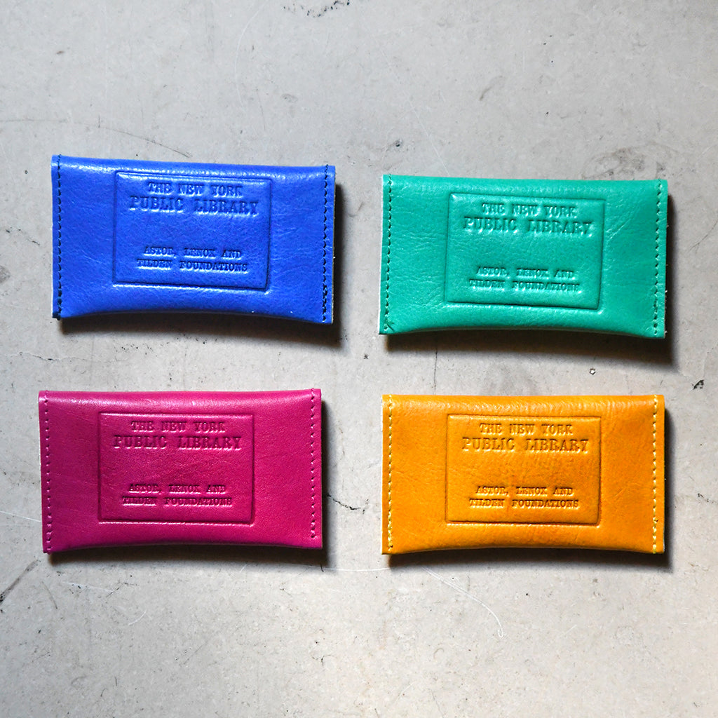 Bright Leather NYPL Stamp Card Cases
