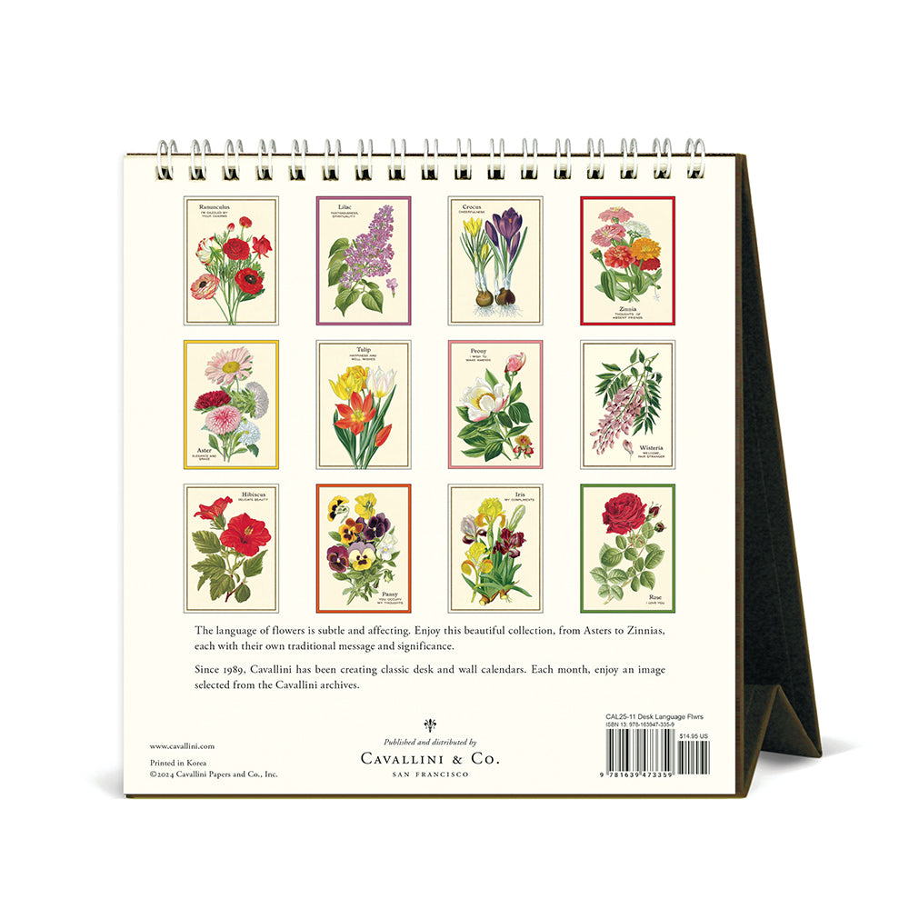 Language of Flowers 2025 Desk Calendar