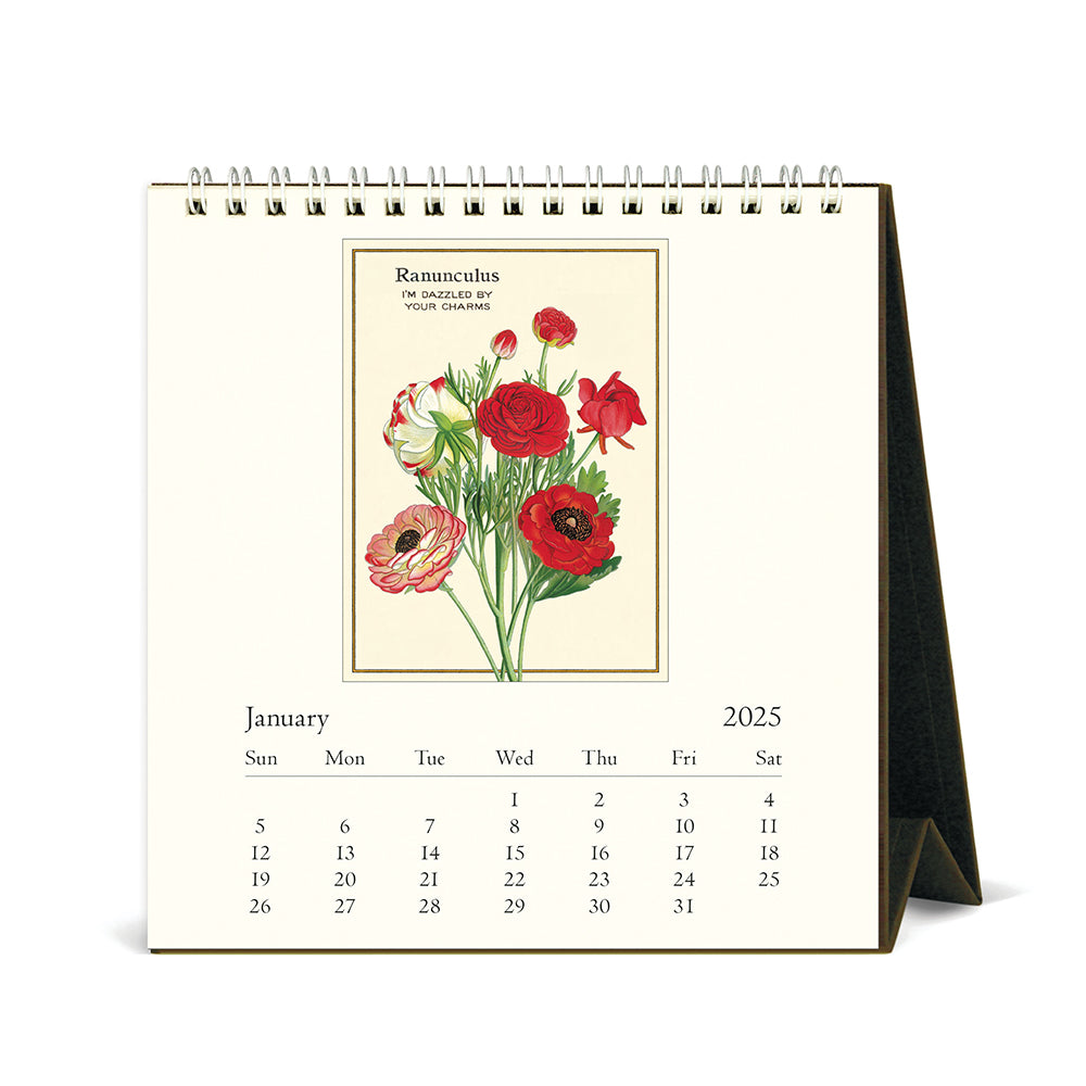 Language of Flowers 2025 Desk Calendar