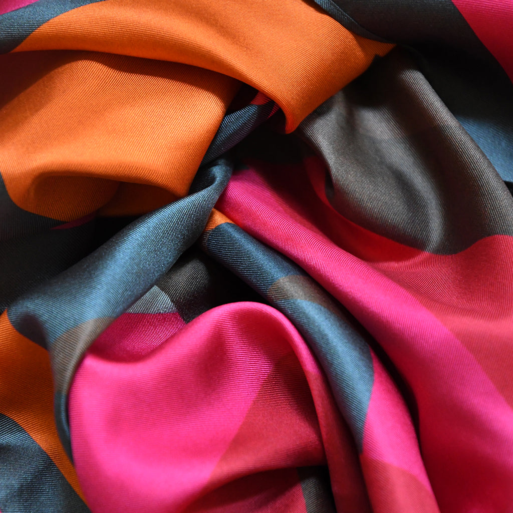 NYPL Rhomboid & Square Silk Scarf