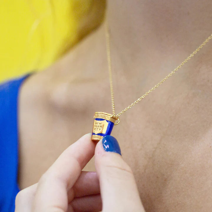Gold New York City Coffee Cup Charm | The New York Public Library Shop