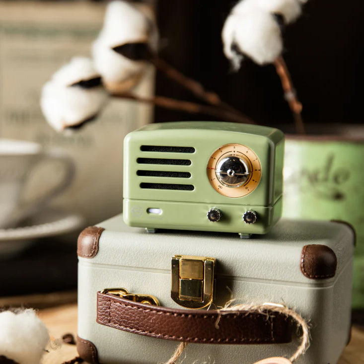 Metal Green Retro Mini Radio / Bluetooth Speaker | The New York