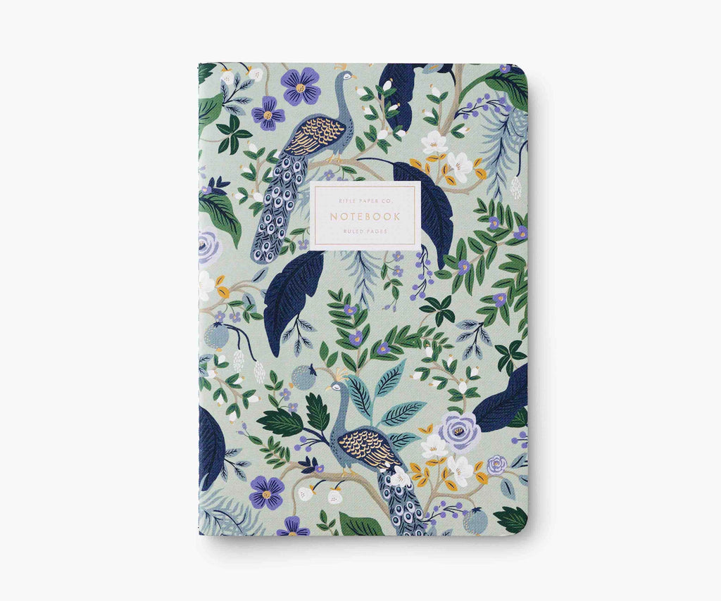 Peacock Stitched Notebook Set