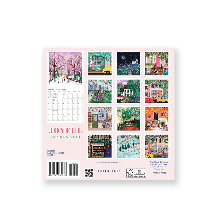 Joyful Landscapes 2025 Mini Calendar