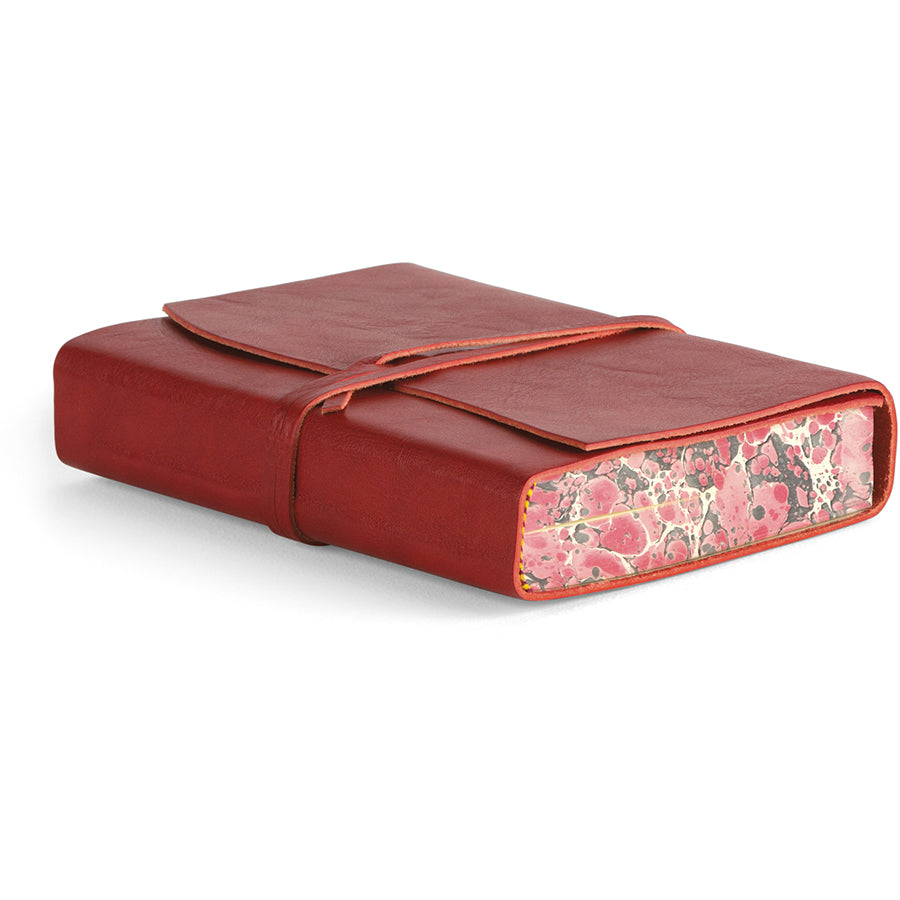 Marbled Edged Italian Leather Journals