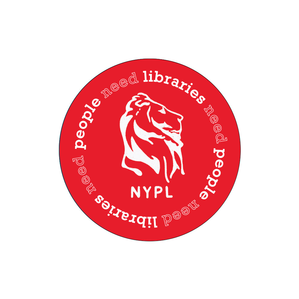 NYPL 'People Need Libraries' Sticker