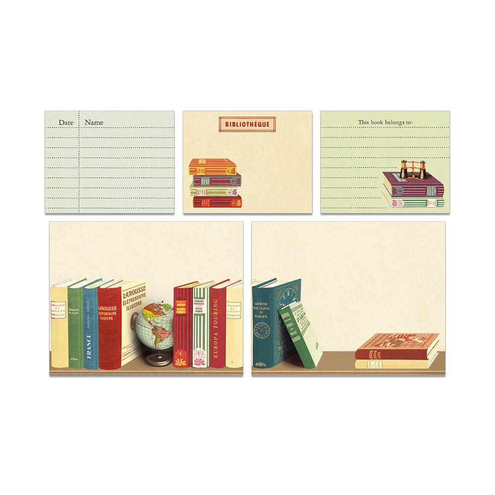 Library Books Vintage Sticky Notes