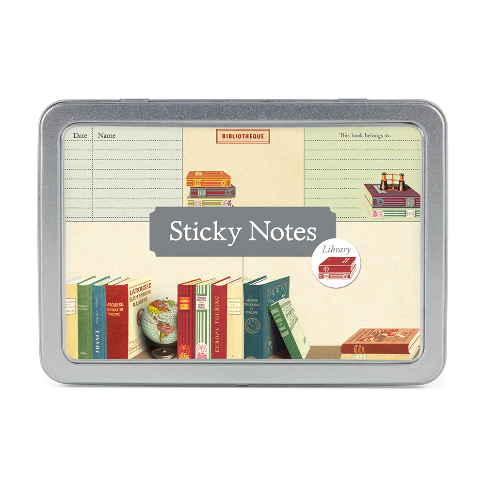 Library Books Vintage Sticky Notes