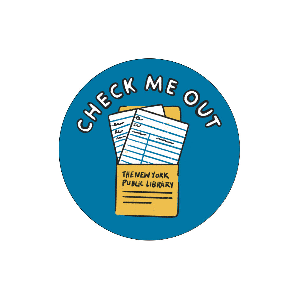 NYPL 'Check Me Out' Sticker | The New York Public Library Shop