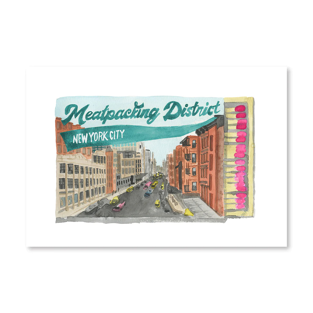 Meatpacking NYC Matchbook Print