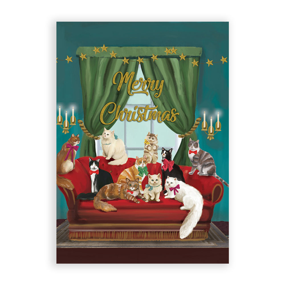 Meowy Christmas Holiday Card Set