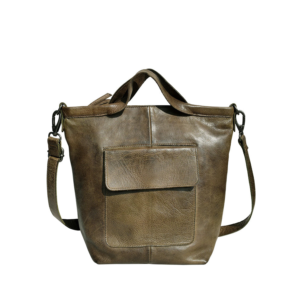 Leather Bucket Bag: Bianca