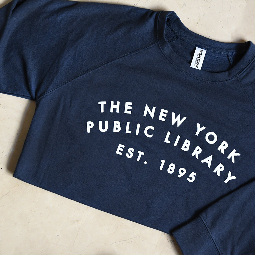 Navy NYPL Midweight 1895 Sweatshirt | The New York Public Library Shop