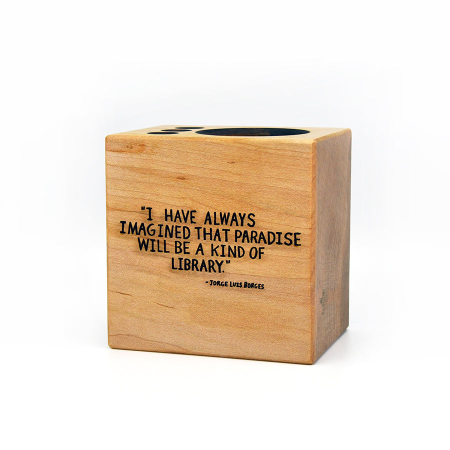NYPL Borges Quote Desk Caddy
