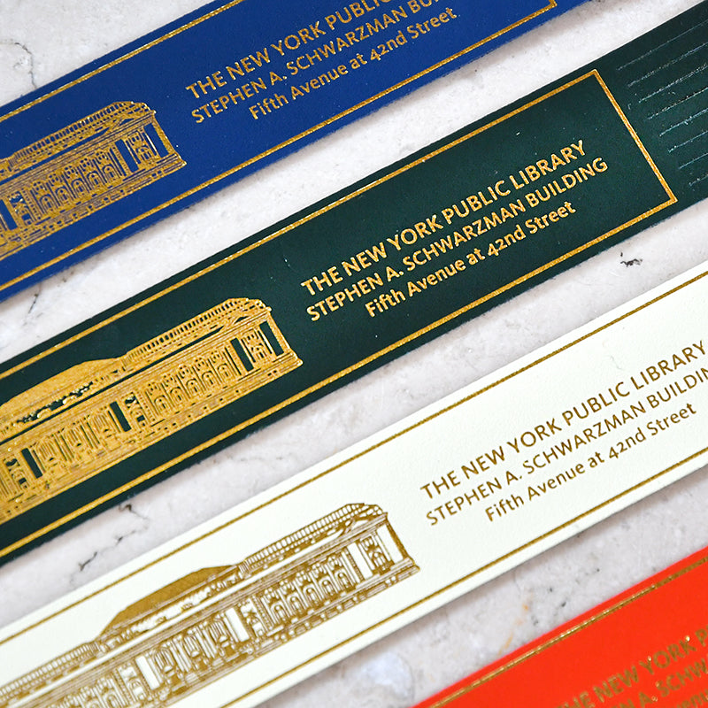 NYPL Leather Library Bookmark