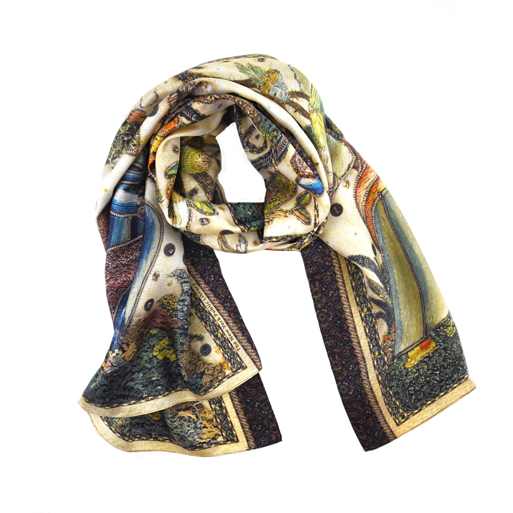 NYPL Psalms Oblong Silk Scarf