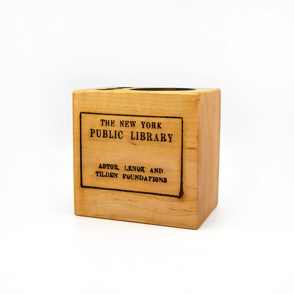 Small NYPL Library Stamp Desk Caddy