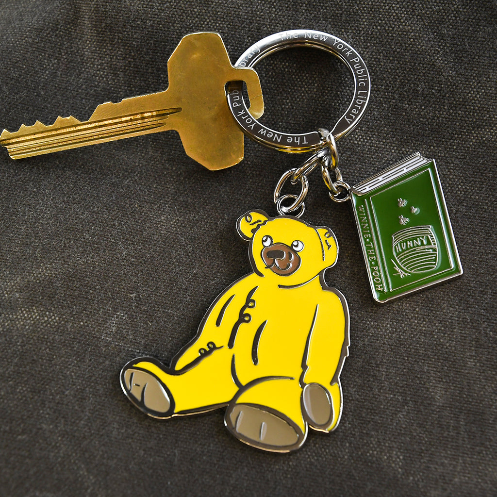 NYPL Winnie-the-Pooh Enameled Charm Keychain