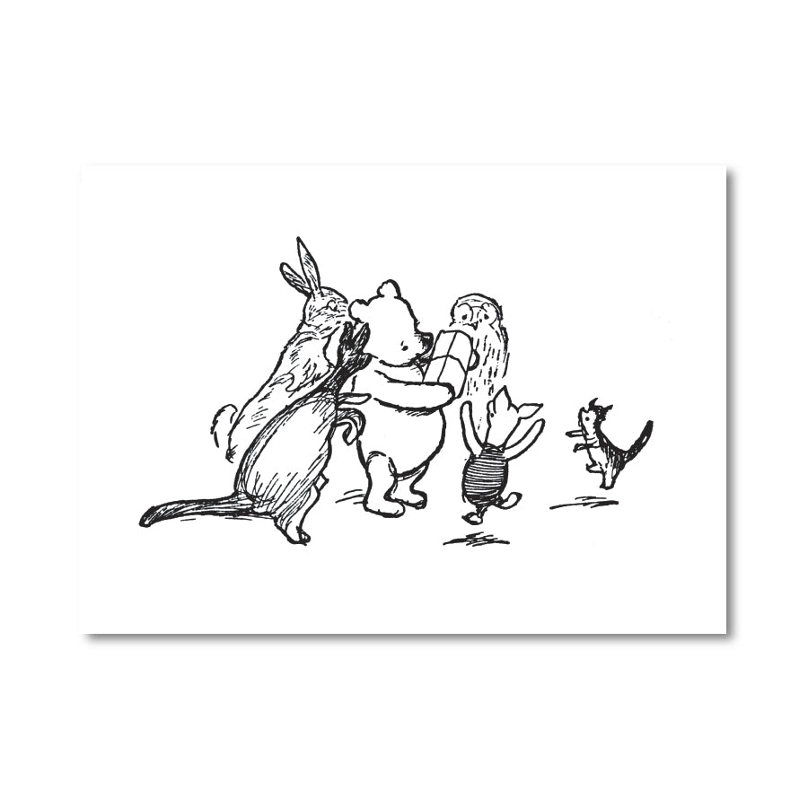 Winnie-the-Pooh's Gift: Printable Greeting Card