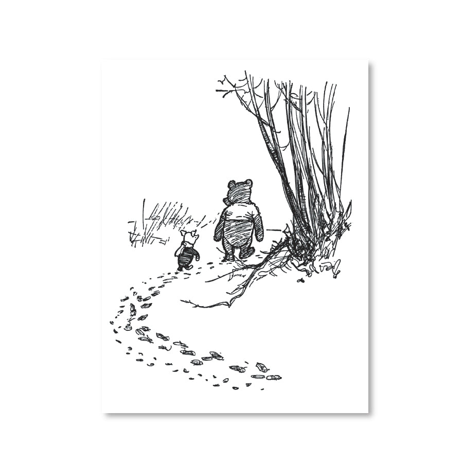 Winnie-the-Pooh & Piglet: Printable Greeting Card