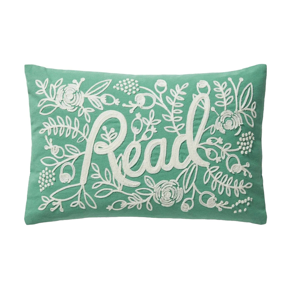 Read Embroidered Pillow