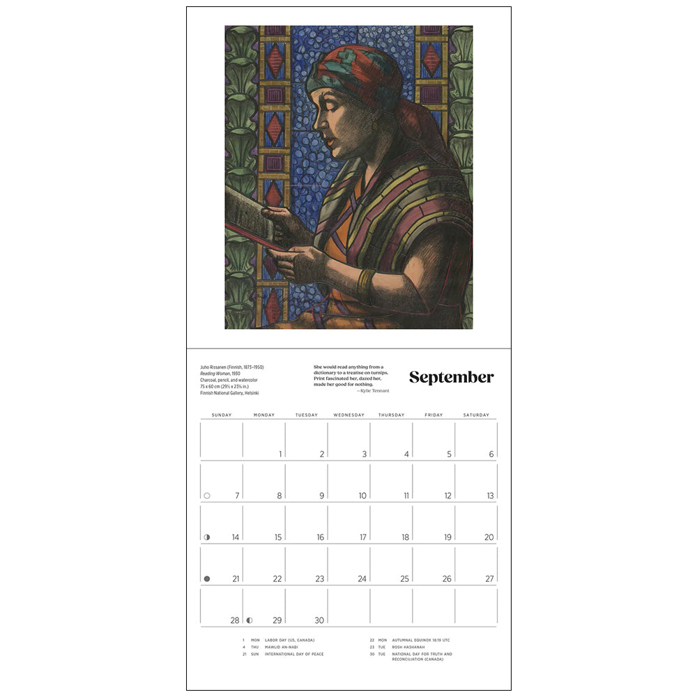 The Reading Woman 2025 Mini Wall Calendar