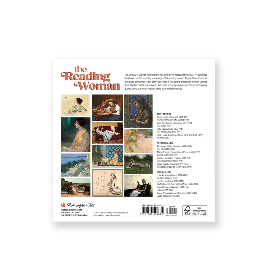 The Reading Woman 2025 Mini Wall Calendar