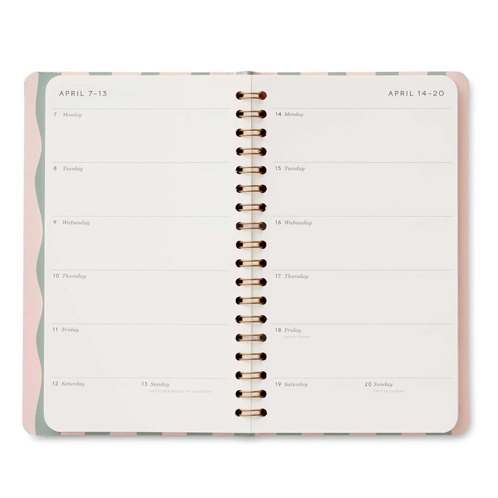 2025 Roses 12-Month Spiral Pocket Planner