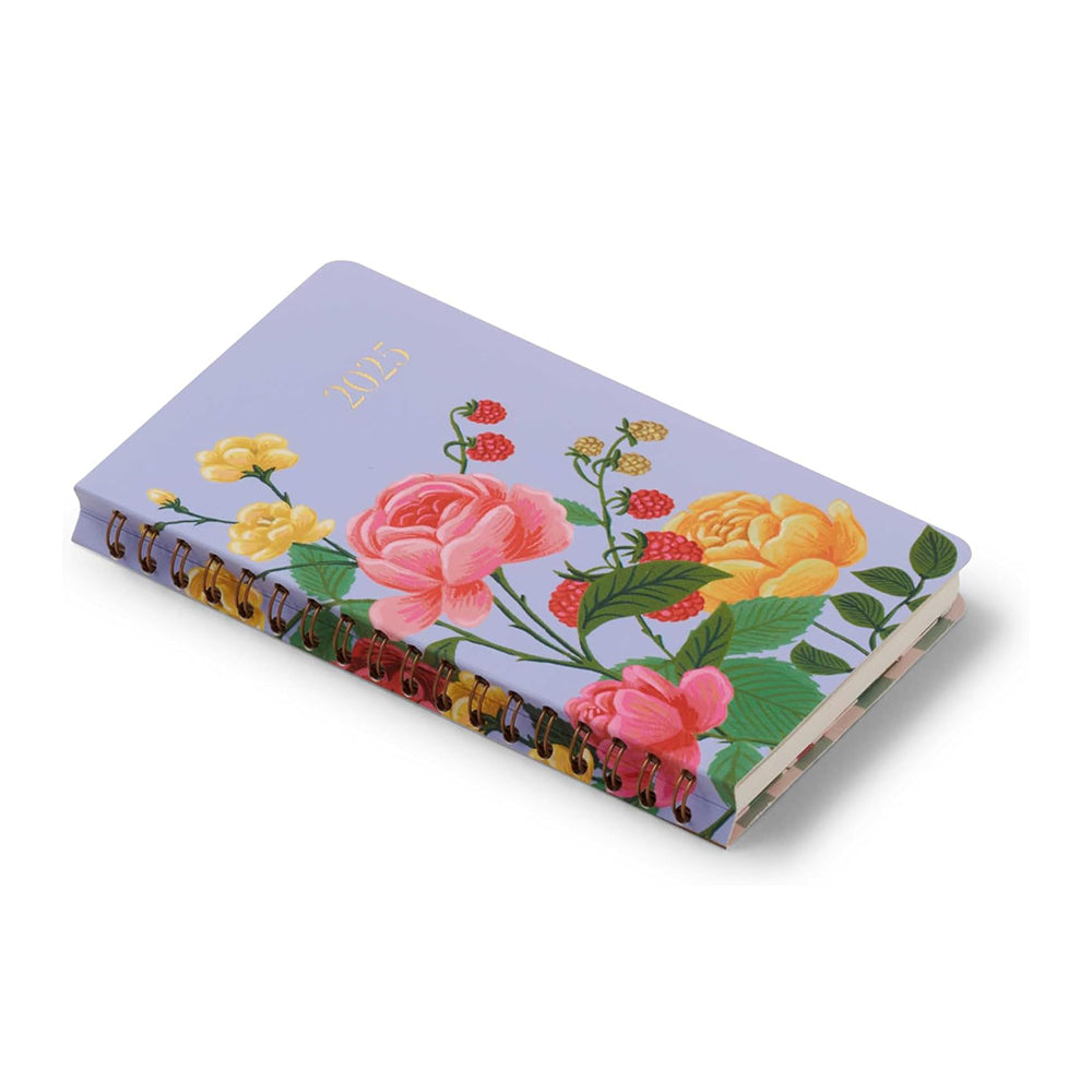 2025 Roses 12-Month Spiral Pocket Planner