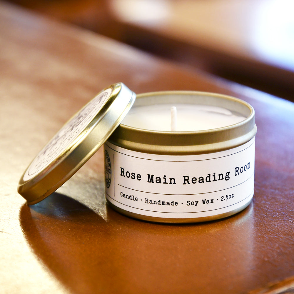 NYPL Rose Main Reading Room Travel Tin Candle