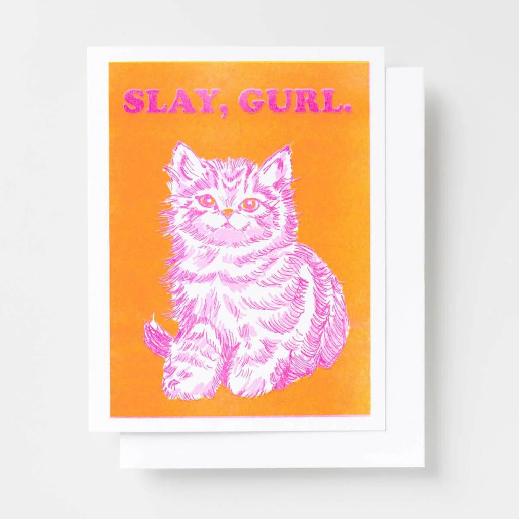 Slay, Gurl Risograph Notecard