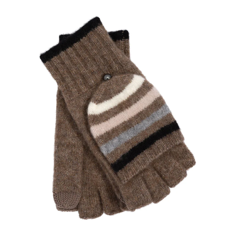 Striped Pop-top Mittens