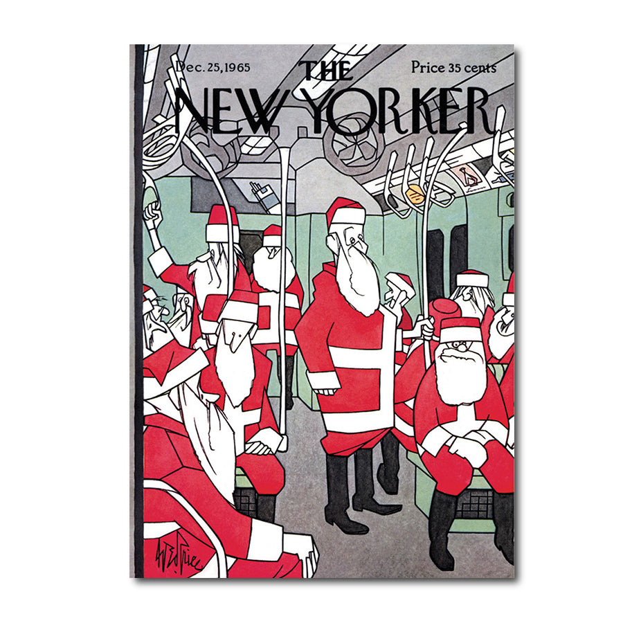 The New Yorker Subway Santas Holiday Card Set