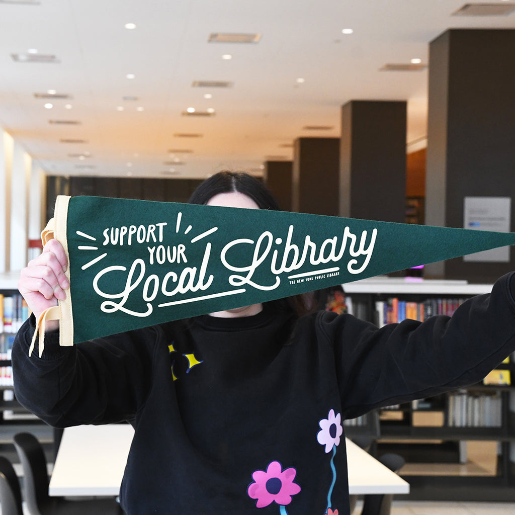 NYPL Support Your Local Library Pennant