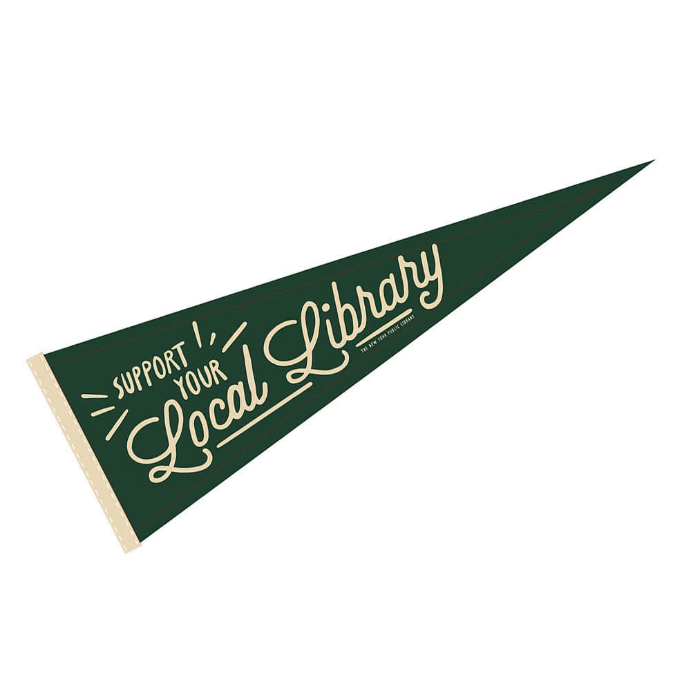 NYPL Support Your Local Library Pennant