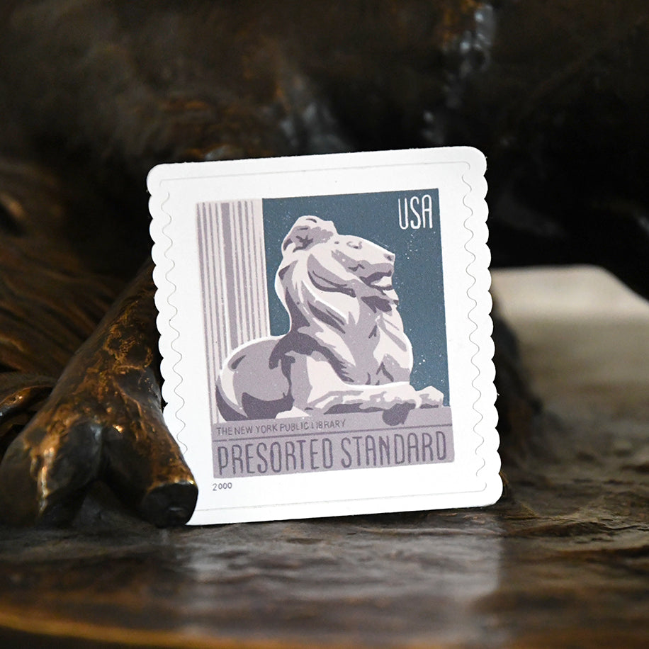 NYPL Lion Stamp Sticker