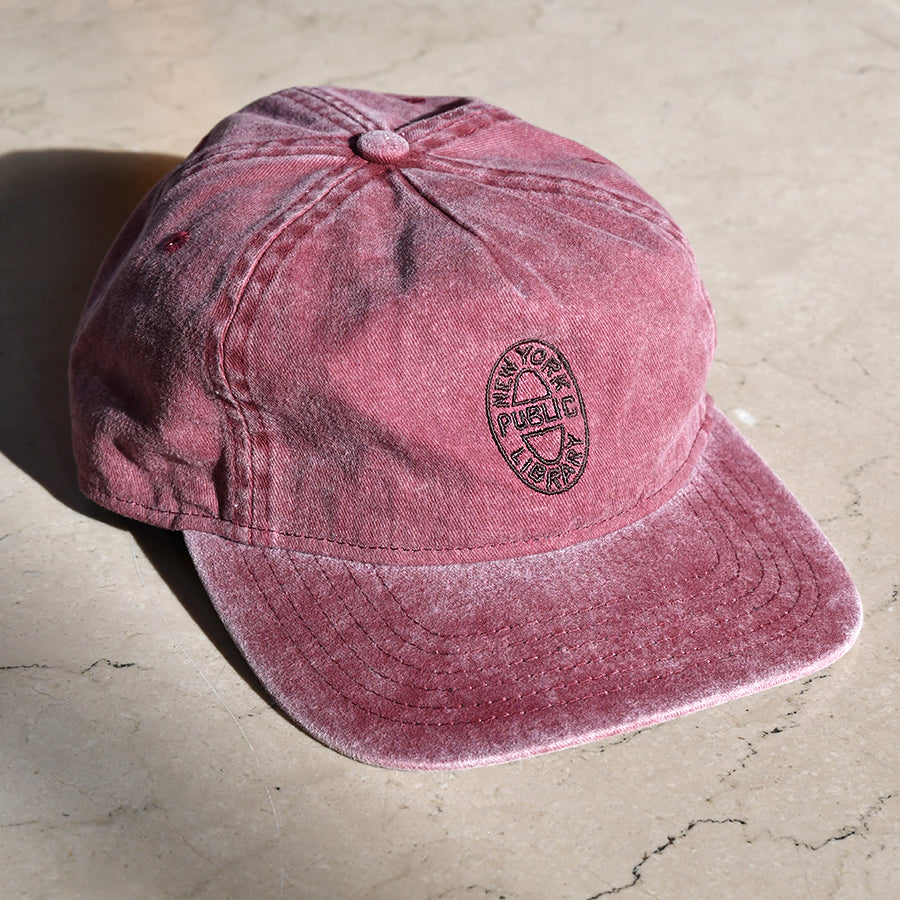 NYPL Wine Bookbinding Stamp Twill Cap | The New York Public