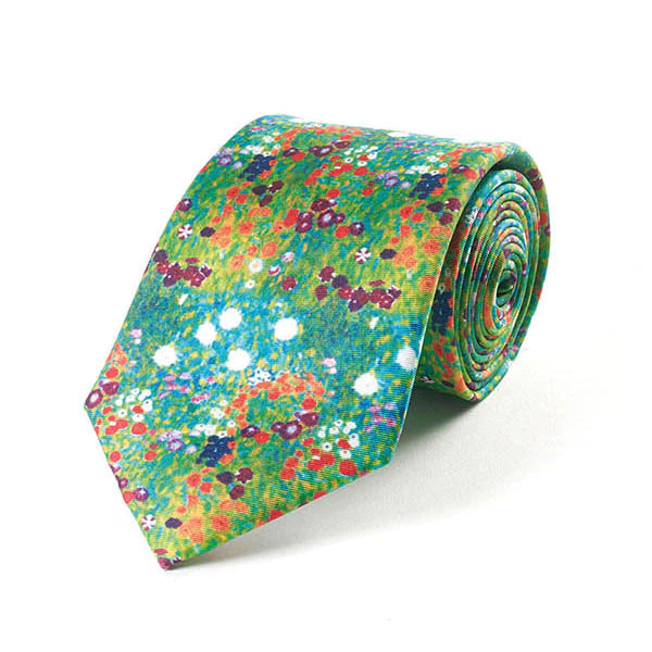 Klimt Flower Garden Silk Tie